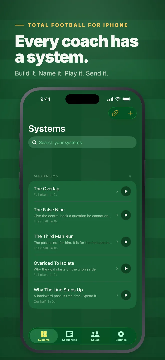 The Systems list on iPhone: every system on the account, each one ready to play.